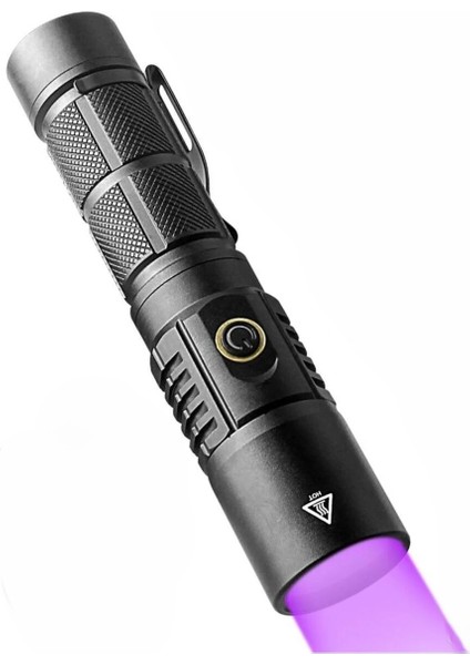 30W Uv Işık Feneri, 365NM Profesyonel Güçlü, Usb-C Şarjlı, Metal Gövde, Su Dayanıklı, Para Kontrol