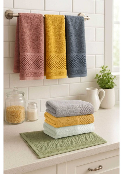 6 Parça Mutfak Havlusu Seti &AMP;#37;100 Pamuklu Baklava fiyatları