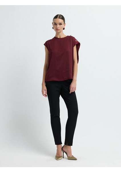 Kolsuz Saten Bluz Bordo 11545730000 modelleri