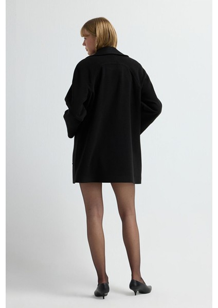 Nakış Detaylı Kaban Siyah 13645557000