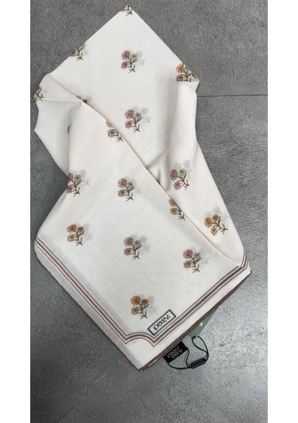 Ipekevi Nostaljik Duvar Pamuk Eşarp Pudra