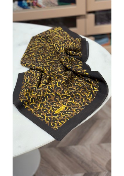 Ipekevi Desenli Tensoft Şal 2880 Siyah Gold