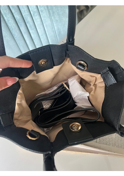 Violet Süet Mini Siyah Çanta fırsatları