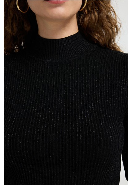 Fitilli Triko Bluz Siyah 11545626000 fiyatları