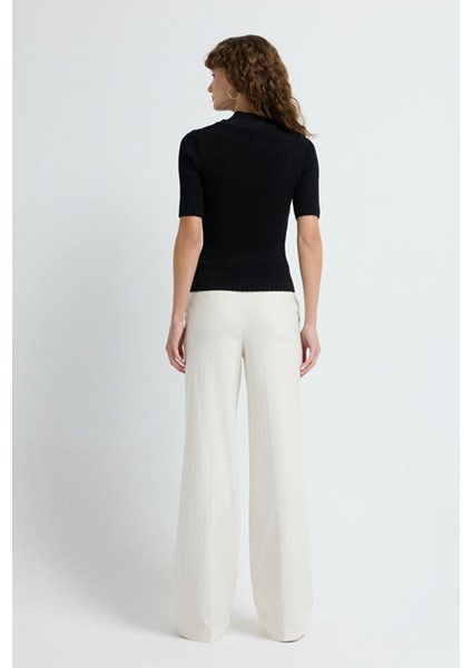 Fitilli Triko Bluz Siyah 11545626000 indirimleri