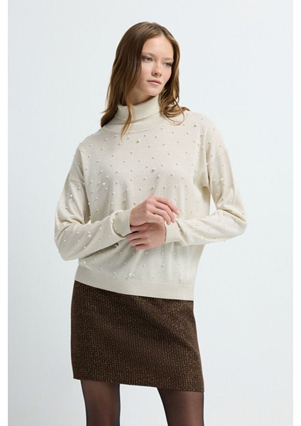 Incili Simli Triko Kazak Kemik 13944510001 fırsatları