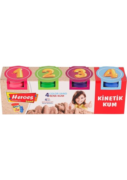 bulurum kum022 heroes kinetik kum 4'lü eren eğitici oyuncak