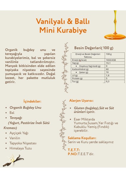 Vanilyalı & Ballı Mini Kurabiye 150GR fırsatları