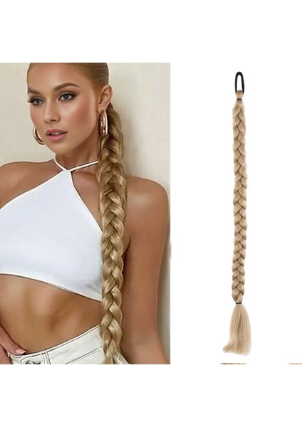 Ikili Örgü Lastik Tokalı At Kuyruğu / Balköpüğü