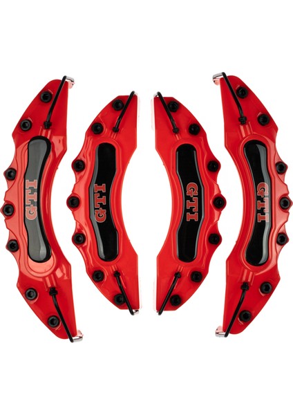 Kırmızı Gtı (Kırmızı) 4'lü Kaliper Seti Yapıştırma Logolu