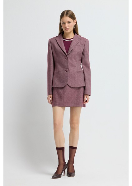 Balıksırtı Desenli Mini Etek Murdum 12742927007 modelleri