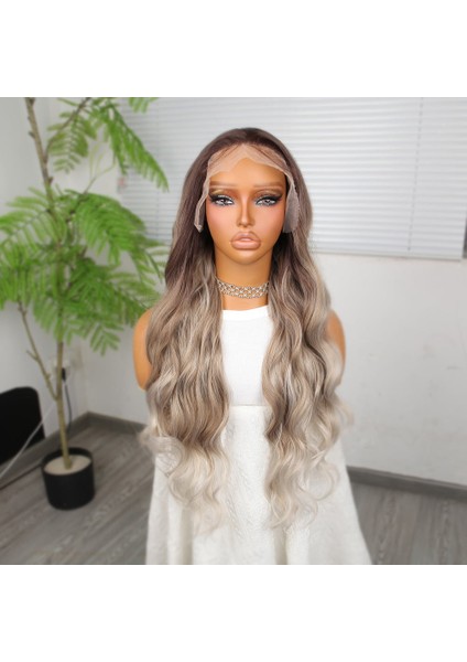 Rus Kumralı Beyaz Platin Ombreli ve Röfleli Tül Peruk fiyatları