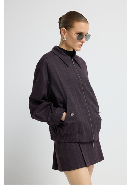 Önden Fermuarlı Bomber Ceket Murdum 11945910000