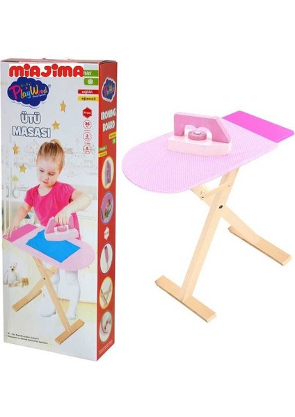 Ahşap Oyuncak Ütü Masası ve Tezgahlı Tamir Aletleri Seti Anaokulu İlgi Oyuncakları Evcilik Oyunu fırsatları