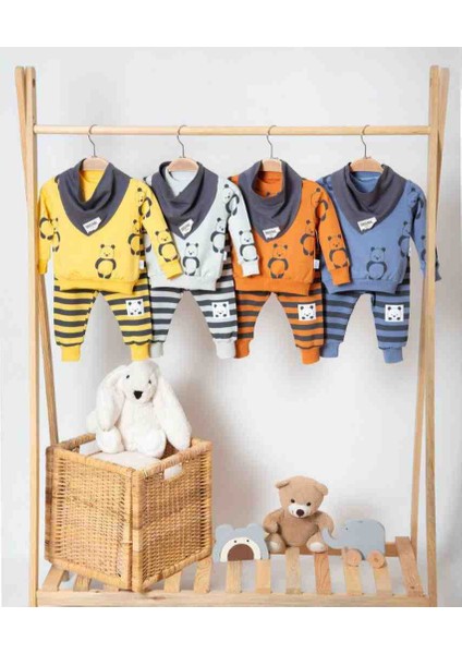 Orjinal Ayı Baskılı 2'li Bebek Takım