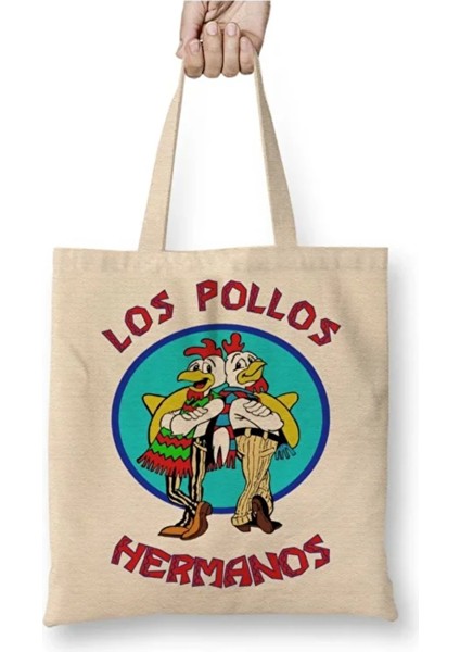 Los Pollos Hermanos Breaking Bad Bez Çanta Uzun Saplı Bez Çanta Uzun Saplı Sevgiliye Arkadaşa Hediye