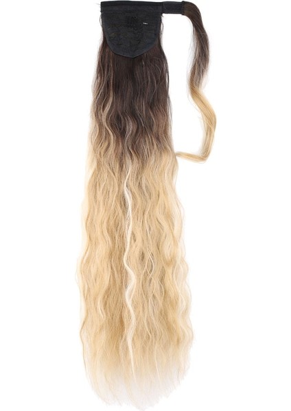 Bağlamalı Kabarık Dalgalı At Kuyruğu / Kahve / Bal Köpüğü Ombre ve Platin Işıltılı fırsatları