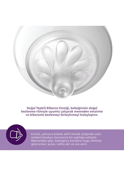 Doğal Tepkili Natural Response 2li Biberon Emziği No4 3+ Ay fiyatları