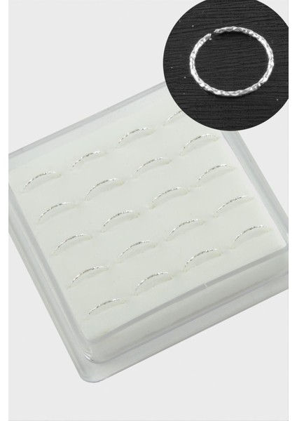 Çizgili Halka Gümüş Hızma 20 Adet