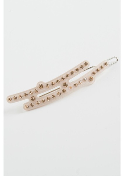 Oval Taşlı Klipsli Toka