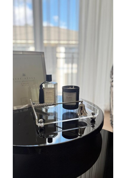 Tekli Pleksi Sunum Standı Mat Gümüş Kaplama Ayaklı Mutfak / Banyo / Salon Sunumları Için Ideal