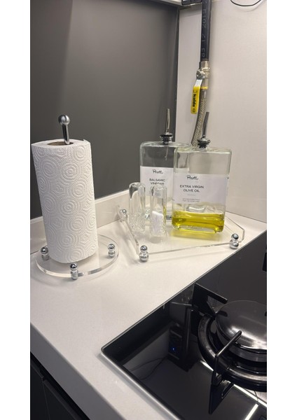 Tekli Pleksi Sunum Standı Mat Gümüş Kaplama Ayaklı Mutfak / Banyo / Salon Sunumları Için Ideal fiyatları