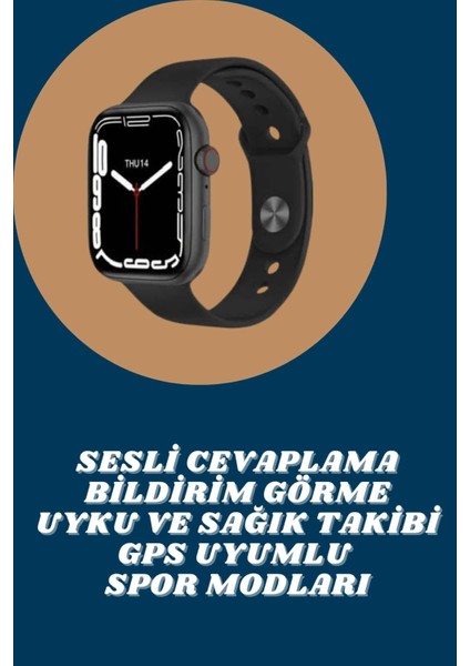 Akıllı Saat Tema Değiştirme Uyku ve Sağlık Takibi Sesli Asistan Bildirim Görm - N080J658-M97 fiyatları