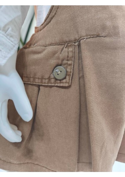 Kız Çocuk Kotlu Salopet Otantik Vintage Özel Tasarım ( Kot Elbise+Bluz) indirimleri