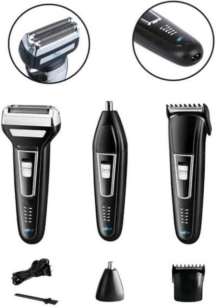 Tıraş Makinesi 3 Başlıklı T Başlıklı Hassas Ciltlere Özel Saç Sakal Vücut - T902G846-Z60 indirimleri