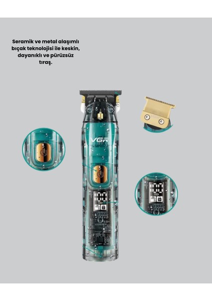 Vgr V-695 Saç ve Sakal Kesme Makinesi LED Ekranlı 5 Uzunluk Ayarı - M756R099-K89756 fiyatları