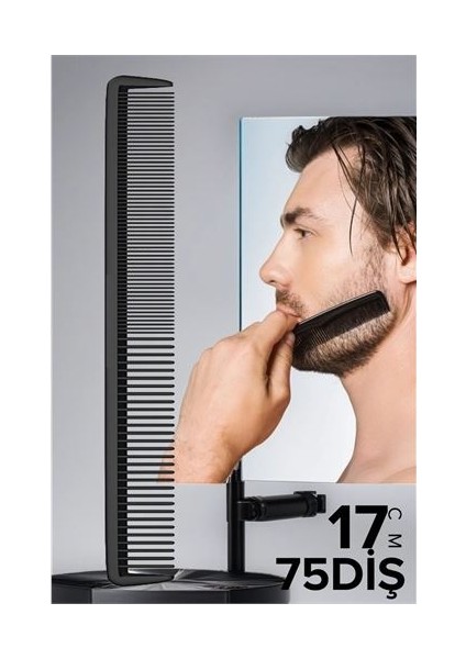 Hsnet Elize Ince Uzun Sakal Bıyık Tarağı - M239B059-N72239