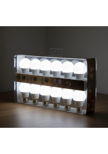 KES181 – 9W 220V E27 6500K Beyaz LED Ampul (12'li Paket)
