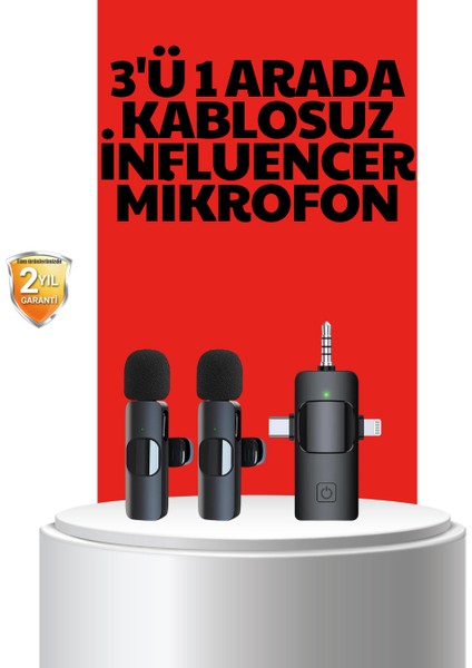 Kablosuz Mikrofon - Telefon ve Bilgisayar Uyumlu - M100K816-R88100