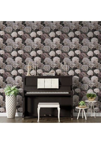 Pastel Renkli Çiçekler Duvar Kağıdı -Isı ve Ses Yalıtımı Yırtılmaz