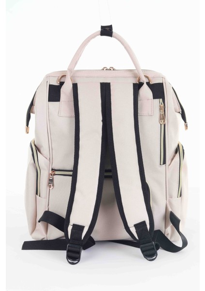 Venüs Krem rengi Gold aksesuar.Anne Bebek Bakım Sırt Çantası