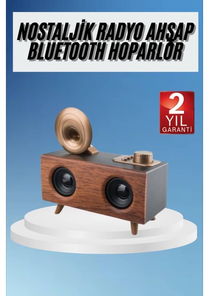 Gramafon Radyo Bluetooth Hoparlör Nostaljik Radyo Fm Radyo - M696R547-K68696