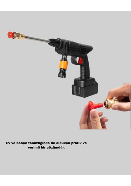 Akülü Araba Yıkama Makinesi 21V Güçlü Basınçlı ve Çift Akülü Taşınabil - M576R641-K87 indirimleri