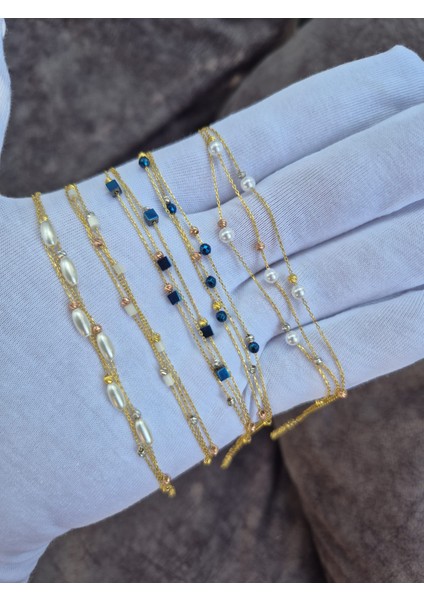 Papatya Silver 925 Ayar Kare Ay Taşı Bileklik fiyatları