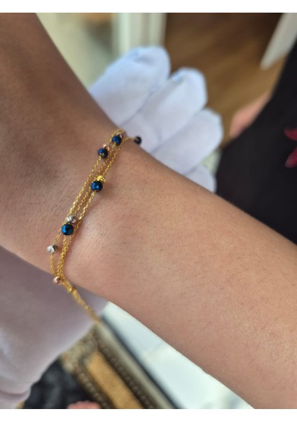 Papatya Silver 925 Ayar Kare Ay Taşı Bileklik modelleri