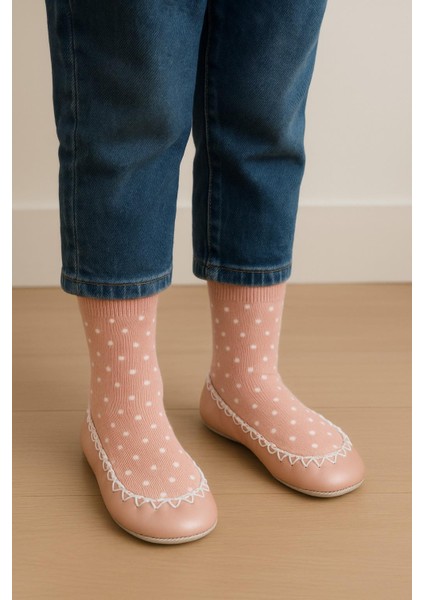 Çocuk Makosen Soket Çorap Patik Panduf – Kaydırmaz Ev & Anaokulu Ayakkabısı Pembe