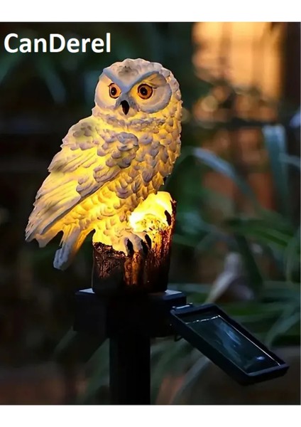 Baykuş Şeklinde Solar Güneş Enerjili LED Işık Bahçe Teras Balkon Ağaç Lambası Aydınlatması