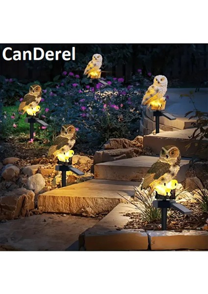 Baykuş Şeklinde Solar Güneş Enerjili LED Işık Bahçe Teras Balkon Ağaç Lambası Aydınlatması indirimleri