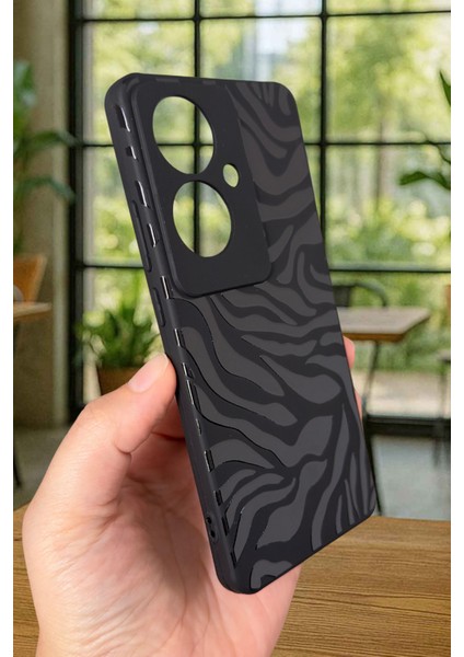 Oppo Reno 11F Uyumlu Zebra Desenli Silikon Darbe Emici Klasik Korumalı Rubber Kılıf modelleri