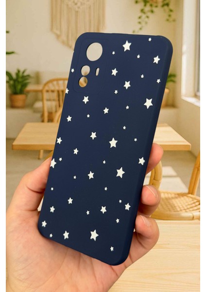 Redmi Note 12S - Minimal Yıldız Desenli Silikon Darbe Emici Klasik Korumalı Rubber Kılıf modelleri