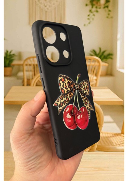Redmi Note 13 4g Uyumlu Kiraz Leopar Fiyonk Desenli Silikon Darbe Emici Rubber Kılıf fırsatları