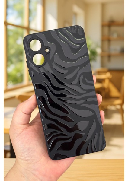 Samsung Galaxy A07 Uyumlu Zebra Desenli Silikon Darbe Emici Klasik Korumalı Rubber Kılıf