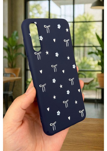 Samsung Galaxy A50 Uyumlu Mini Fiyonk Desenli Silikon Darbe Emici Klasik Korumalı Rubber Kılıf modelleri