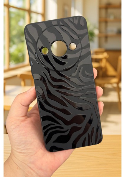 Xiaomi Redmi A3 Uyumlu Zebra Desenli Silikon Darbe Emici Klasik Korumalı Rubber Kılıf