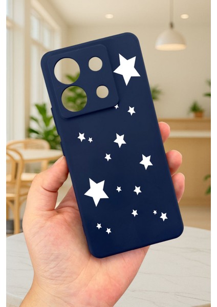 Xiaomi Redmi Note 13 Pro 5g Mini Yıldız Desenli Silikon Darbe Emici Klasik Korumalı Rubber Kılıf