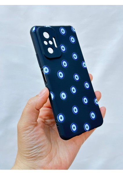 Xiaomi Redmi Note 1o Pro Nazar Boncuk Desenli Silikon Darbe Emici Klasik Korumalı Rubber Kılıf modelleri